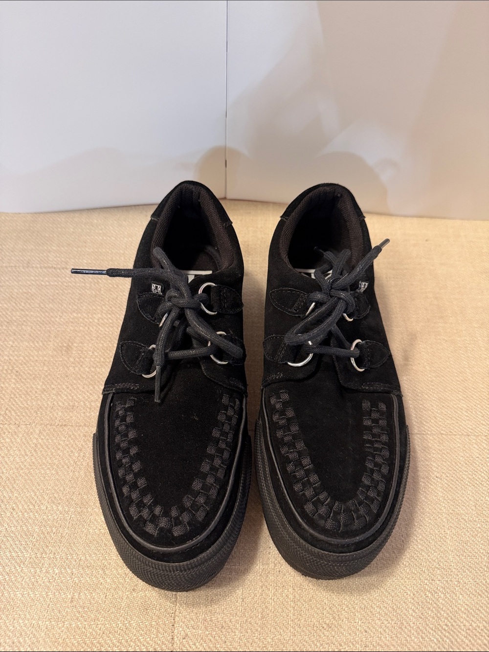 T.U.K Black Suede Platform Creeper Sneakers - Picture 9 of 10